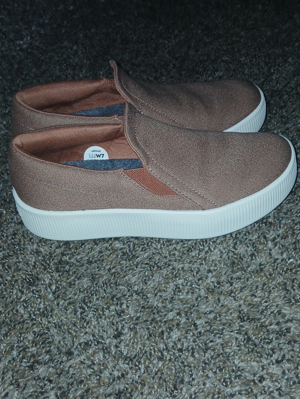Womens Allbirds Lounger Lift Platform Sneakers Taupe Blush White Sole Sz: 7